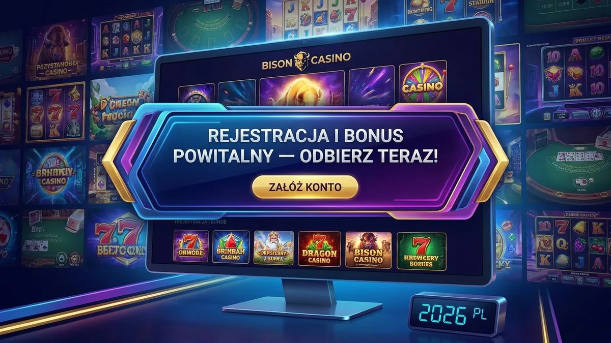 Rejestracja z bonusem w Bison Casino